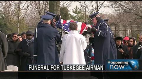 Tuskegee Airmen Honor Fellow "Red Tail" Lt. Col. Luke Weathers at Arlington National Cemetery