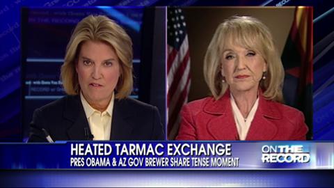 Photo of President Obama and AZ Governor Jan Brewer Shows Heated Exchange