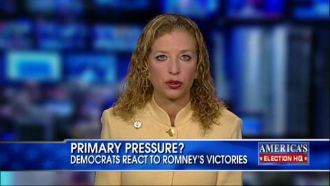 DNC Chair Reacts to Democrats Voting for Rick Santorum in the Michigan Primary; Plus, Why is Bush to Blame for Rising Gas Prices, But Not Obama?