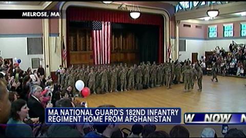 Watch As The Massachusetts National Guard’s 182nd Infantry Regiment Arrives Home From Afghanistan