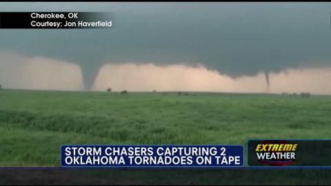 Storm Chasers Capture 2 Oklahoma Tornadoes on Tape