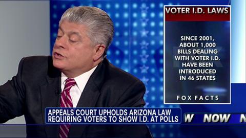 Judge Andrew Napolitano Discusses the Appeals Court’s Upholding of Arizona Law Requiring Voters to Show I.D. at Polls
