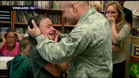 Emotional Reunion: Military Father Surprises Daughter at School After Arriving Home From Afghanistan