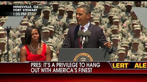 Obama hails government 'investment' to the troops