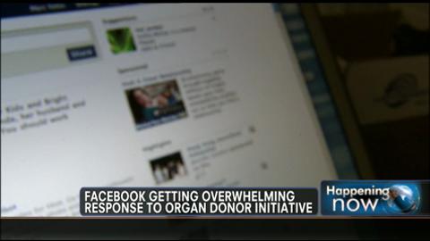 Facebook Gets Overwhelming Response to Organ Donor Initiative