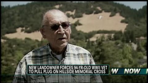 New Landowner Forces 94-Year-Old Vet to Pull Plug on Hillside Memorial Cross