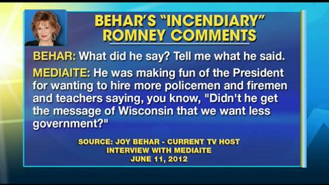 Joy Behar Says She’d Like to See Mitt Romney’s House Burn Down