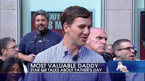 Watch: Giants Quarterback Eli Manning Talks About the NFL Season Ahead and Squares off With Brian Kilmeade in a Father’s Day Challenge