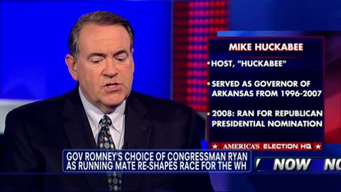 Mike Huckabee on Comparing Ryan to Obama: You May Not Agree With Everything in His Plan, But He Has a Plan