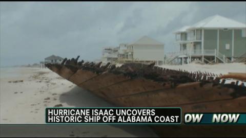 Hurricane Isaac Uncovers Historic Ship in Alabama