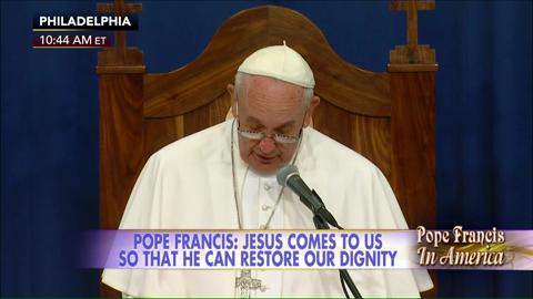 Pope Francis speaks to prisoners in Philadelphia