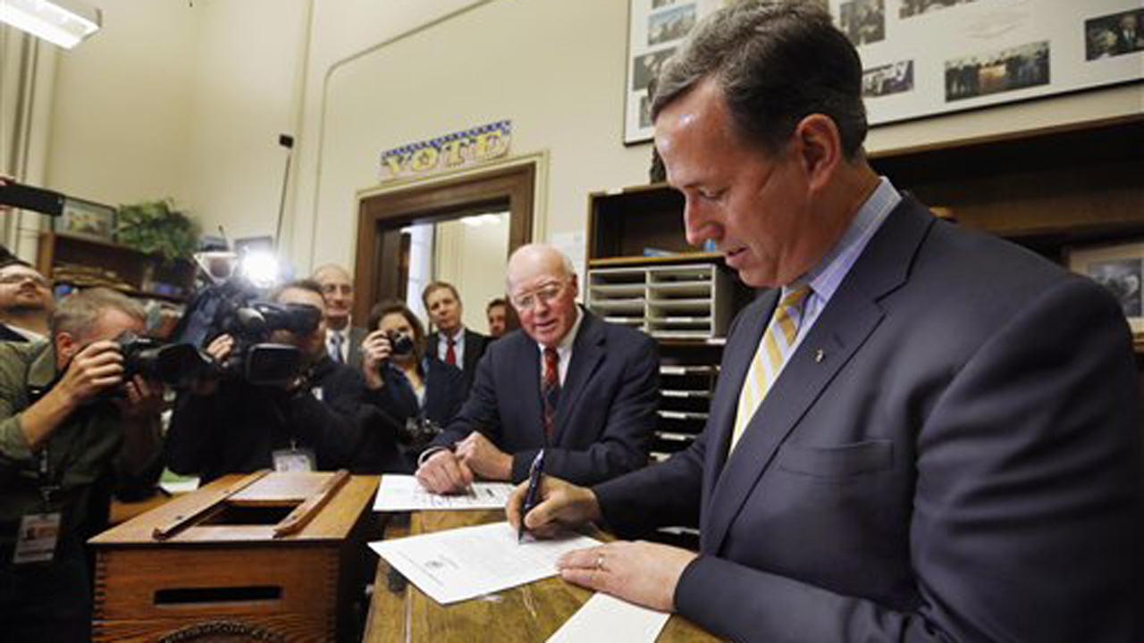 Santorum files to participate in NH presidential primary