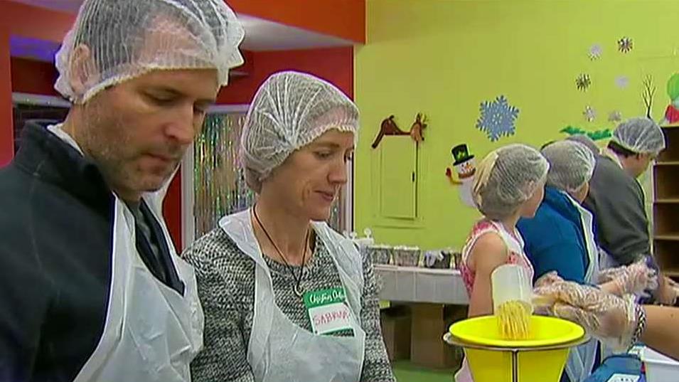 Church packs thousands of meals for families in need 