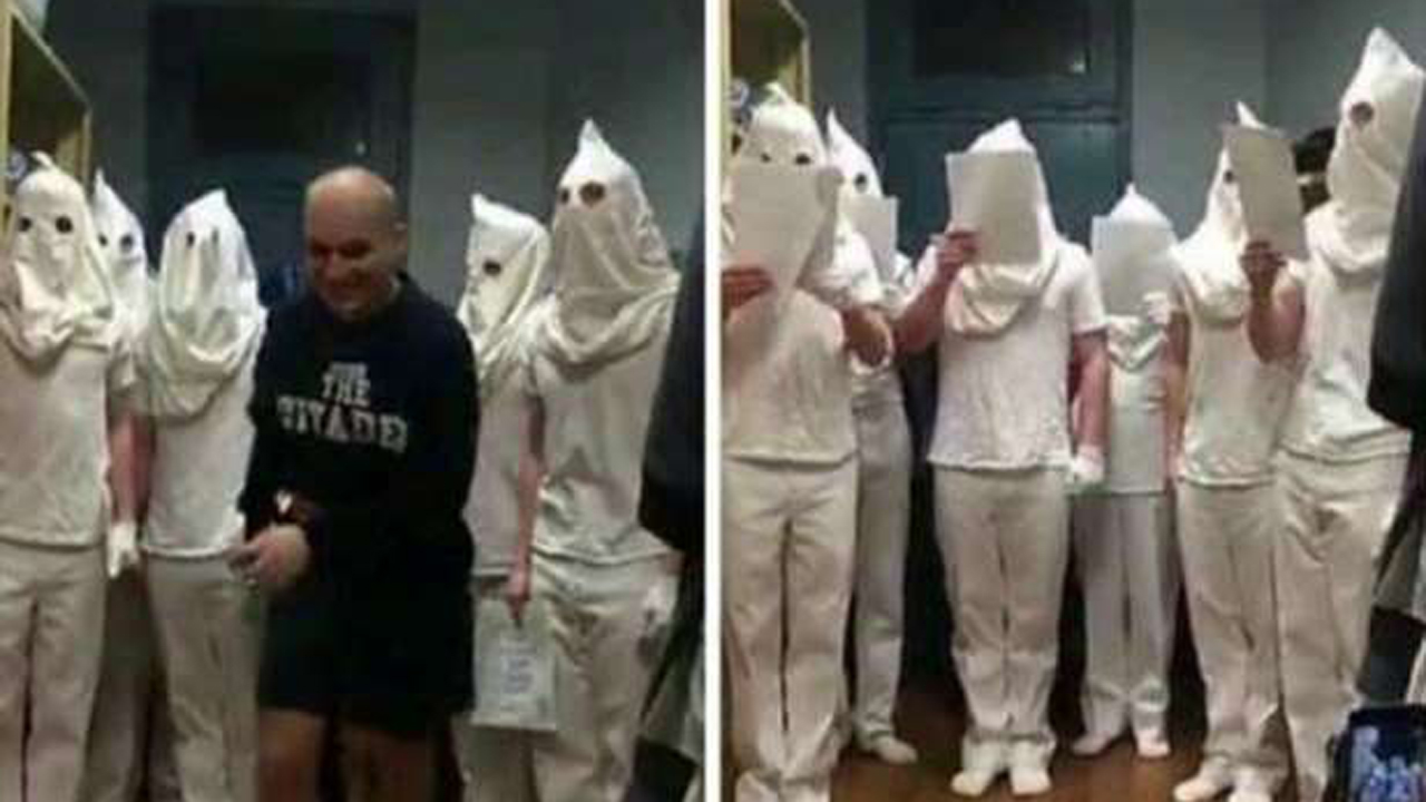 Citadel cadets pictured in KKK-like hoods suspended 