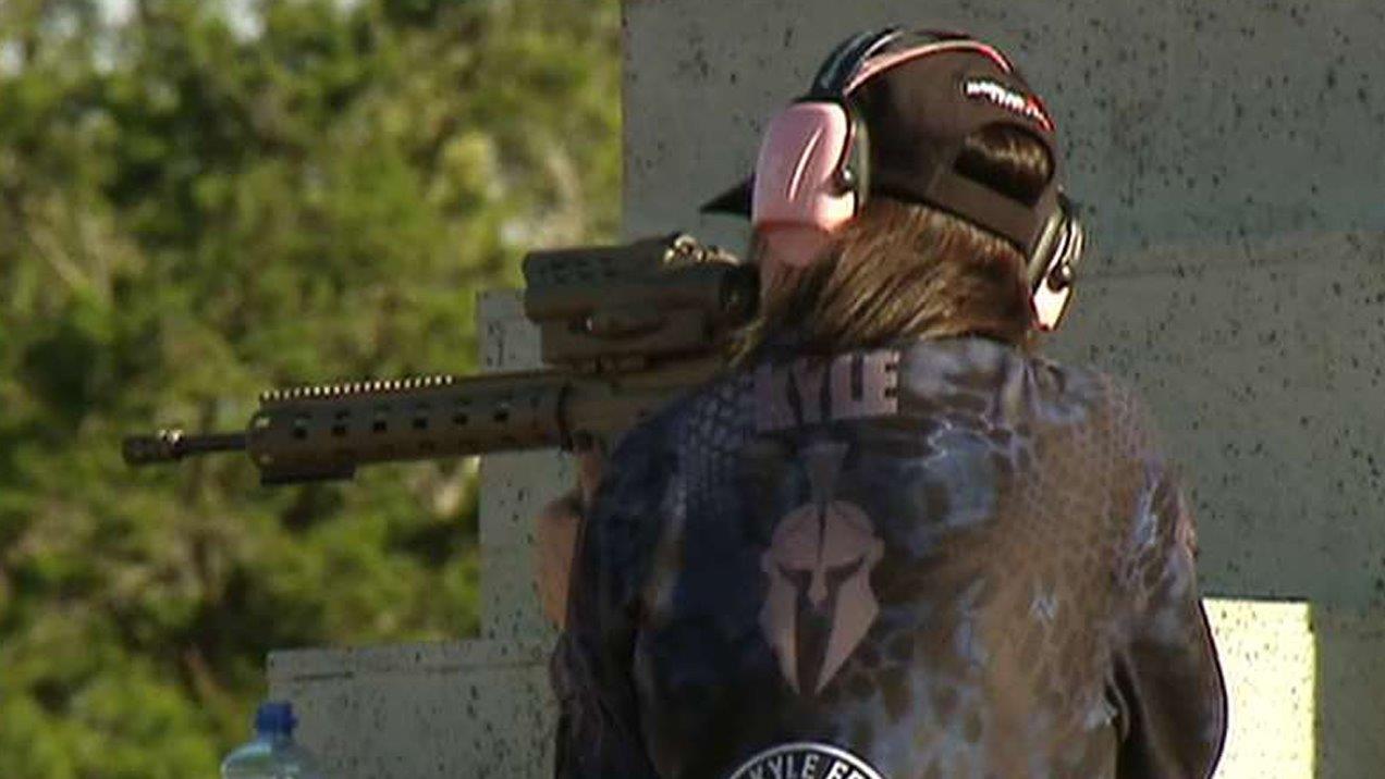 Taya Kyle takes aim during sniper shootout
