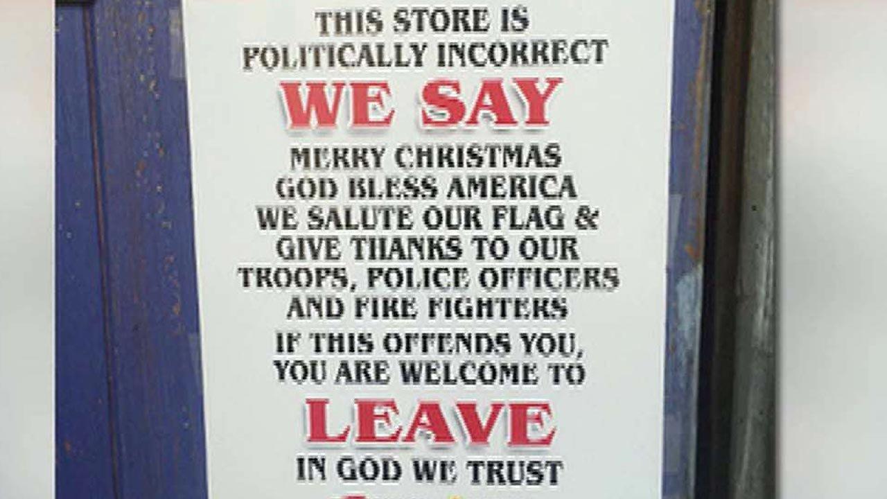 Restaurant sticks to wishing customers Merry Christmas