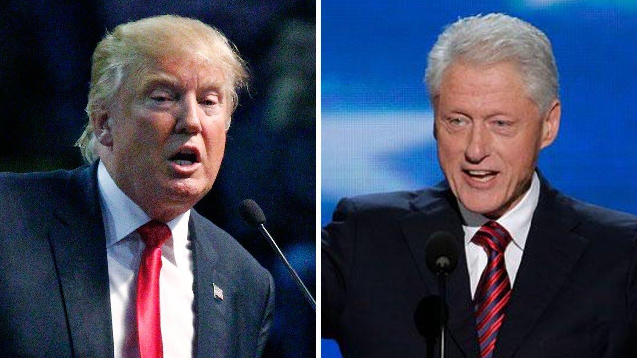 Trump sharpens attacks as Bill Clinton hits campaign trail