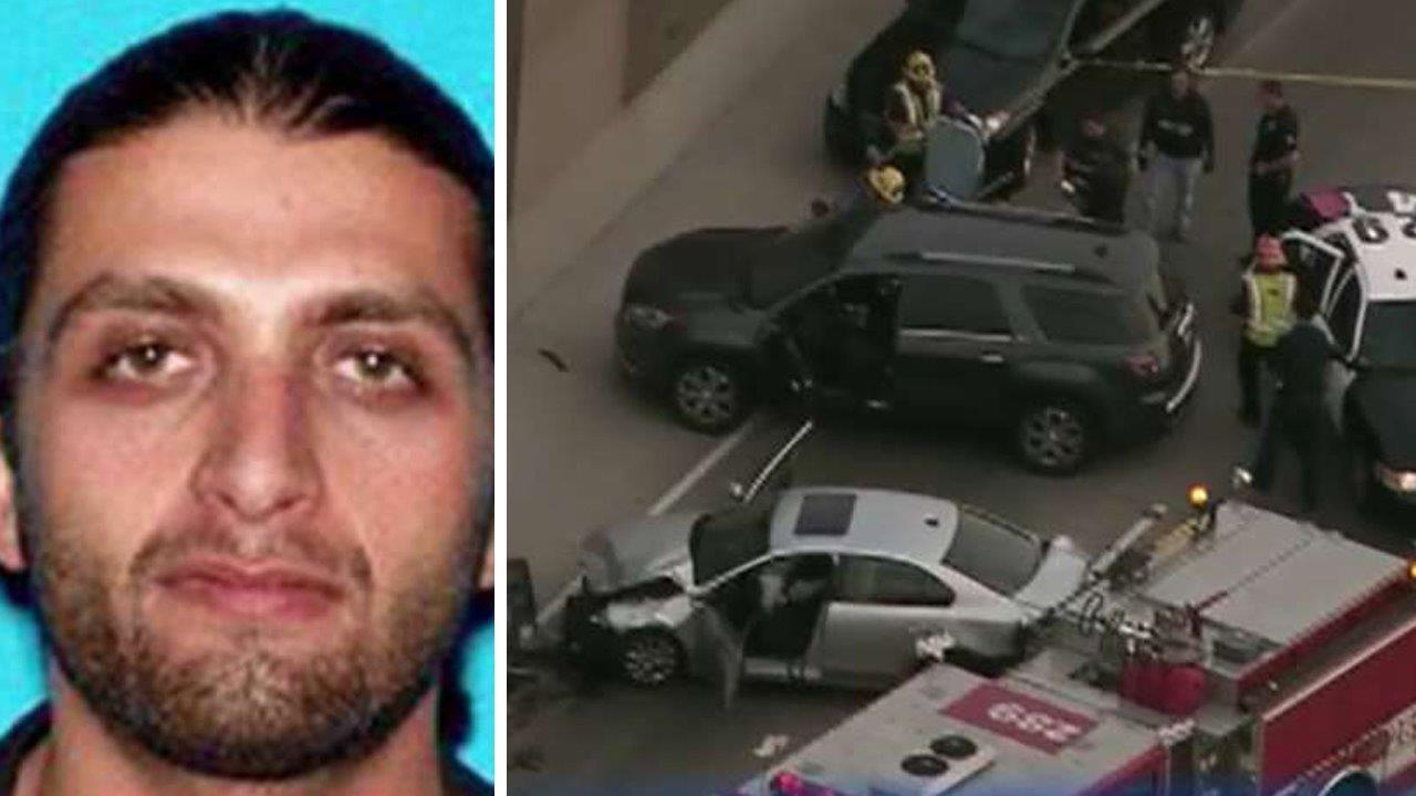 California police chase ends with crash, shootout