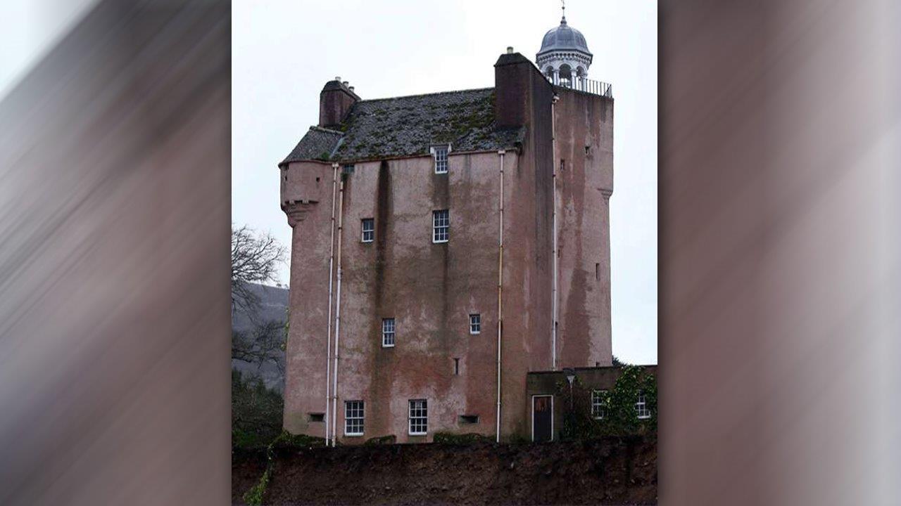Scottish castle on brink of collapsing into river