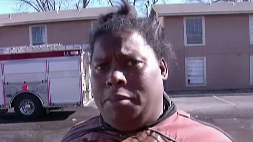 Oklahoma woman who escaped apartment fire goes viral