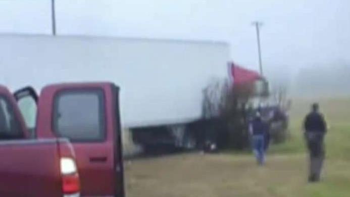 Video: Deputy hit by semi-truck while directing traffic