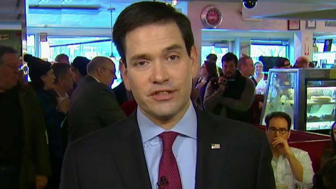 Marco Rubio reacts to Iowa caucus results
