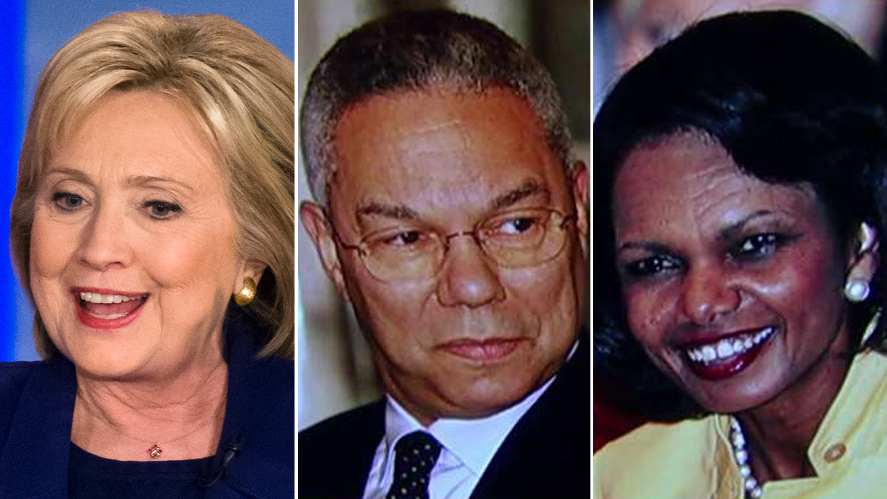 Critics say Rice, Powell emails do not give Clinton cover