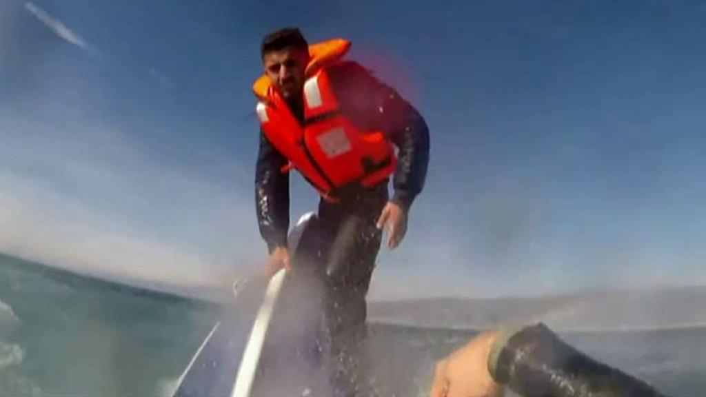 Syrian refugee rescued from sinking boat 