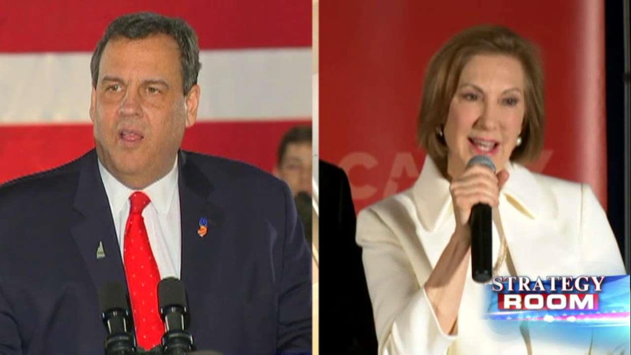 Where does Christie, Fiorina support go?