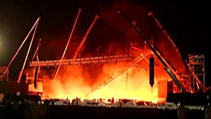 Fire engulfs stage at Indian cultural event