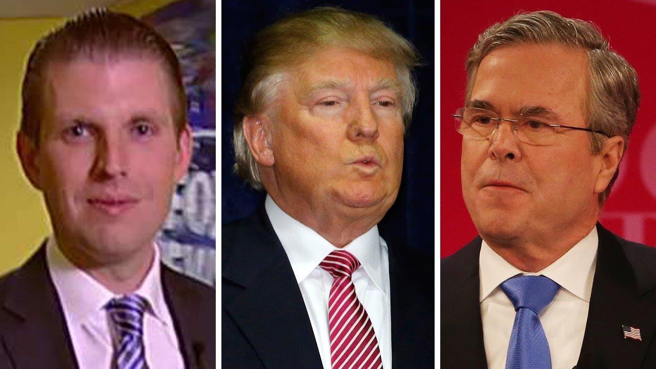 Eric Trump on his father's growing feud with Jeb Bush