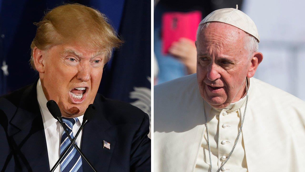 Donald Trump in a holy war of words with Pope Francis
