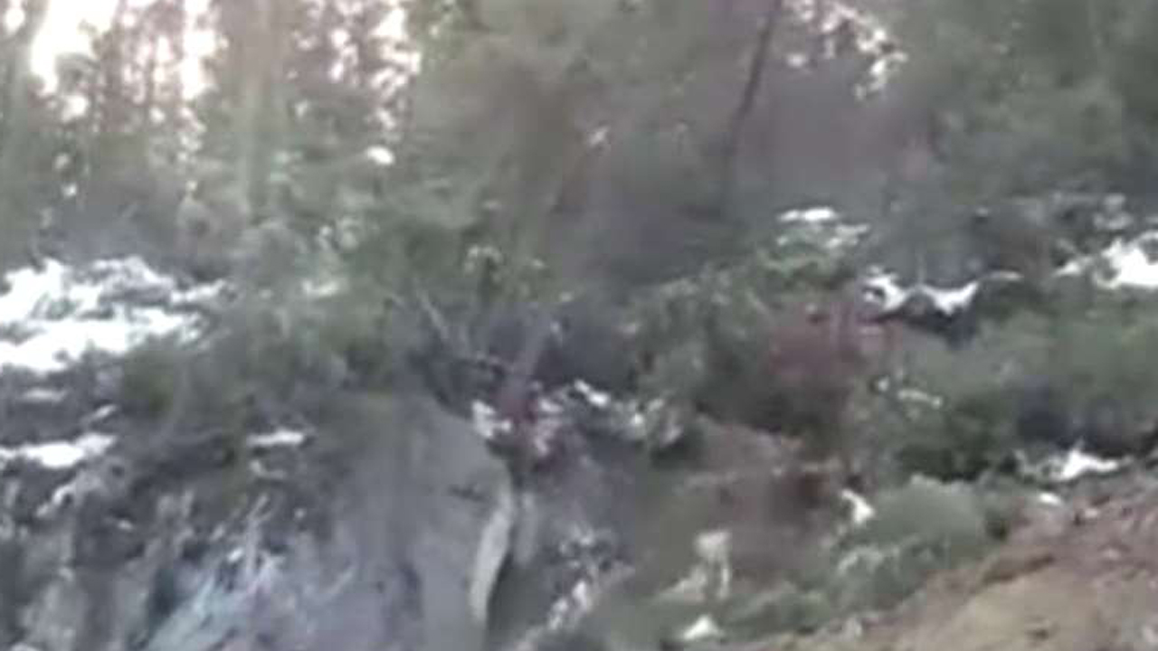 Video captures moment of impact in 14 ton landslide 