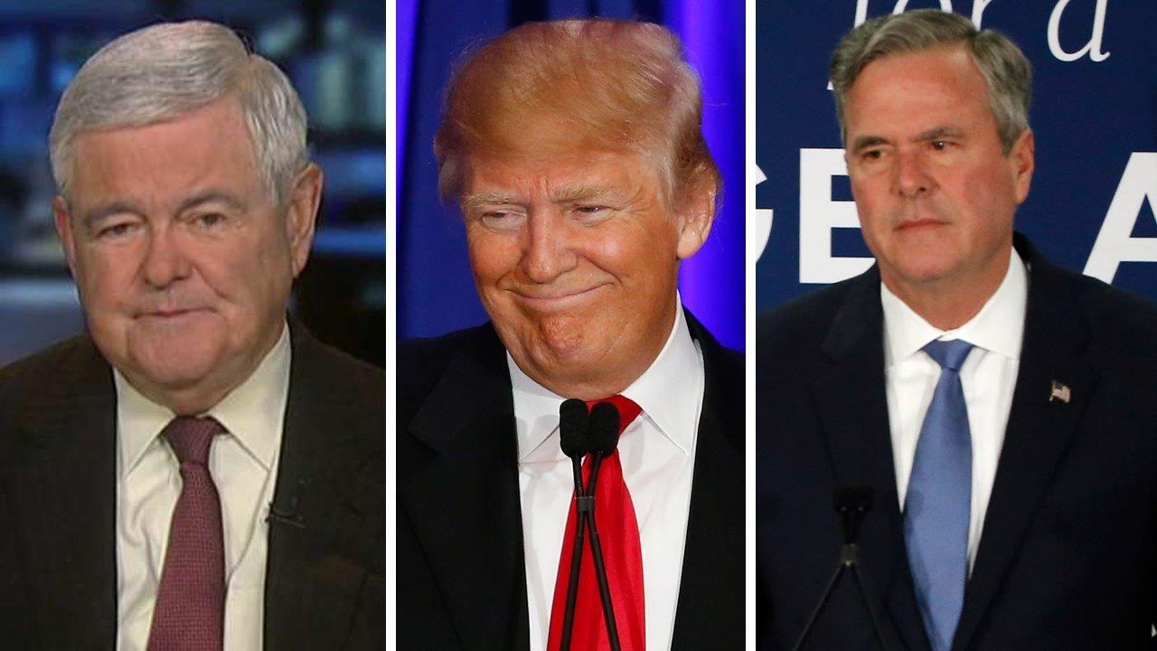 Newt Gingrich on Trump's SC win, Jeb Bush dropping out