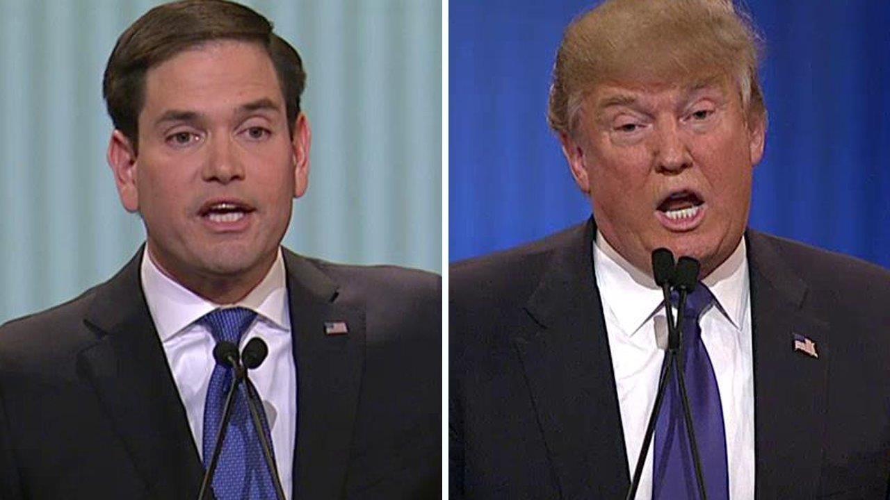 Trump, Rubio spar over who performs best against Clinton