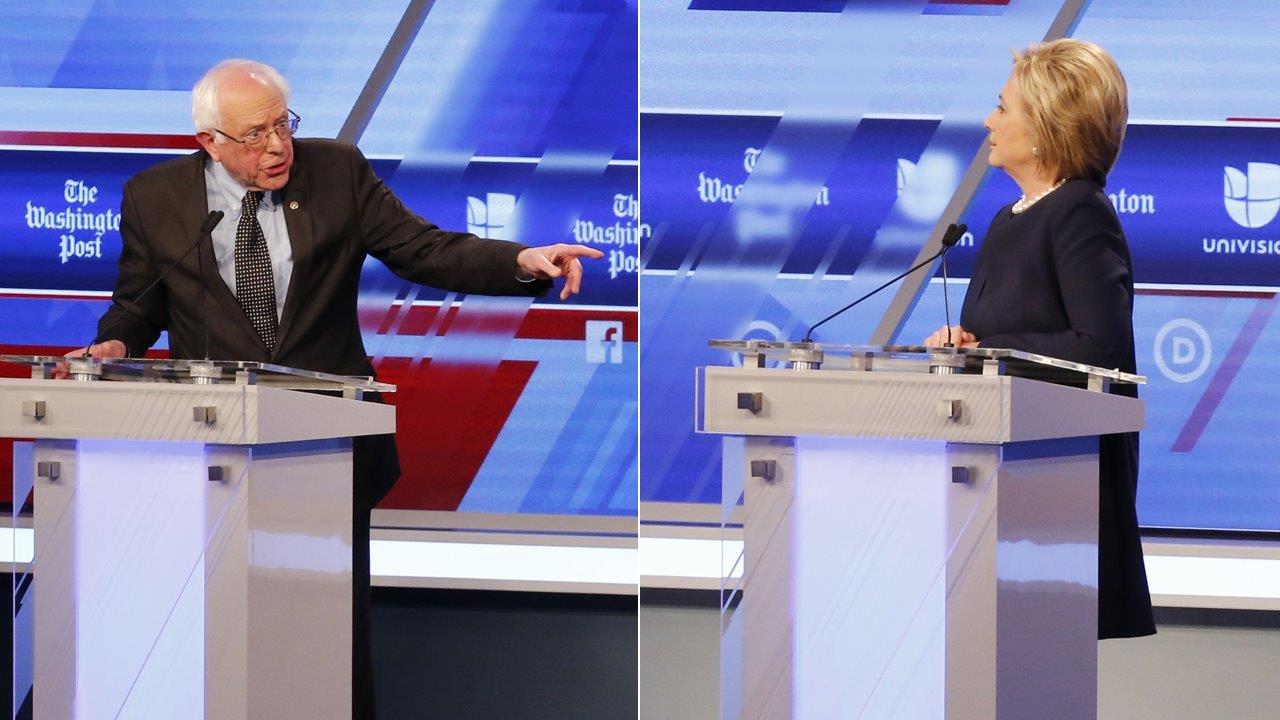 Clinton Sanders Clash On Immigration In Democratic Debate Fox News Video 