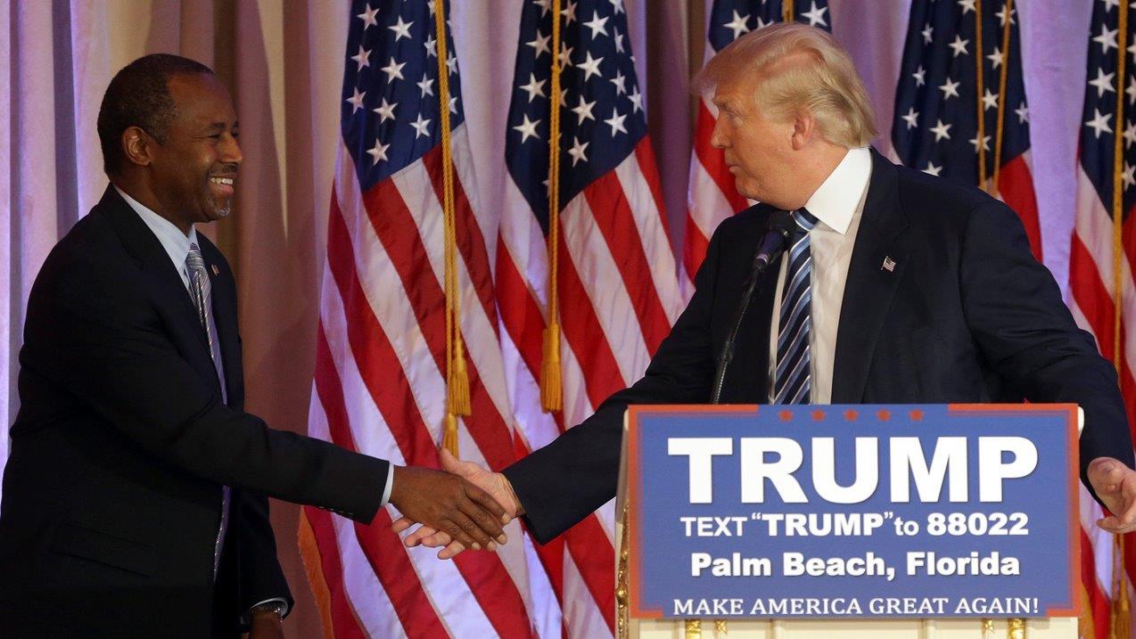 Carson endorses Trump: 'He cares deeply about America'