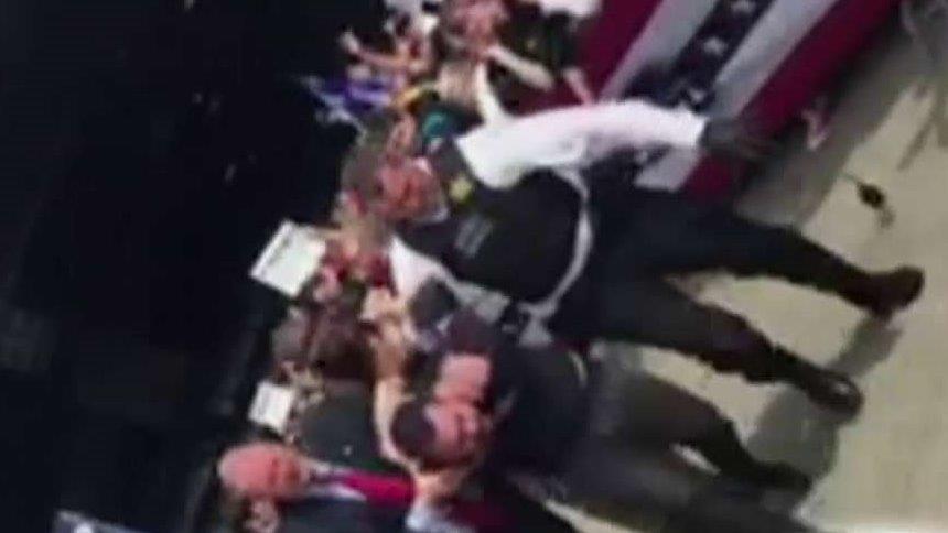 Dad and daughter capture video of removal of Trump protestor
