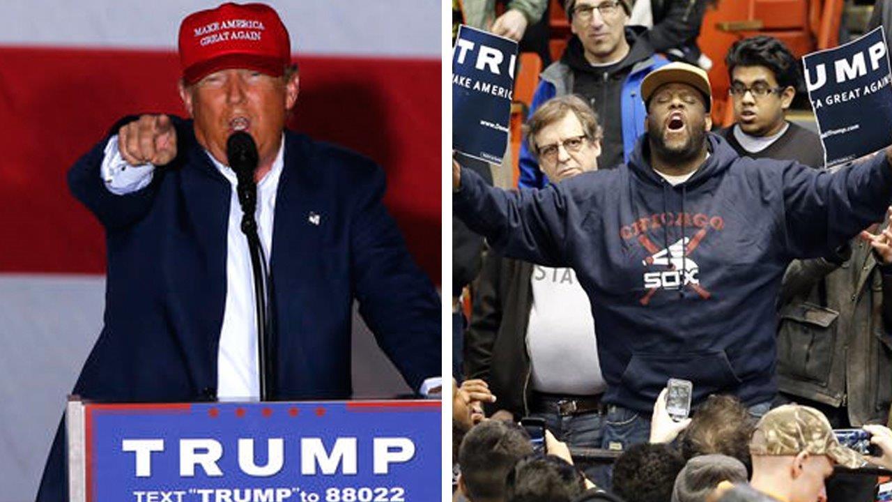 Who's to blame for chaos at Donald Trump rallies?