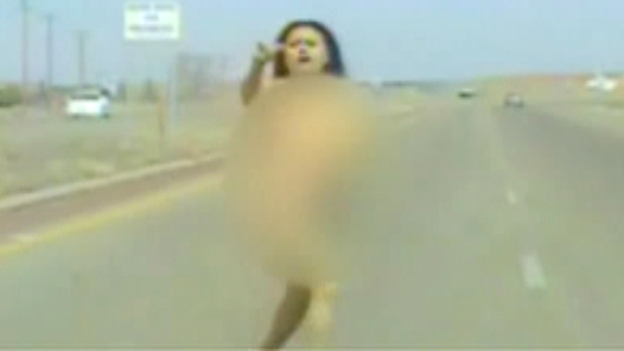 Naked woman makes run for it after wild police chase