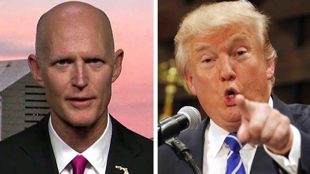 Fla. governor hops on the Trump train
