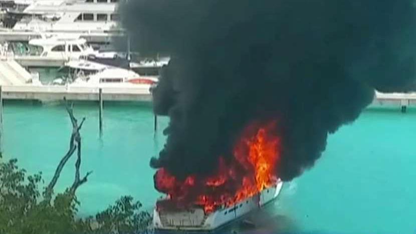 $2.5 million yacht engulfed by flames in Virgin Islands