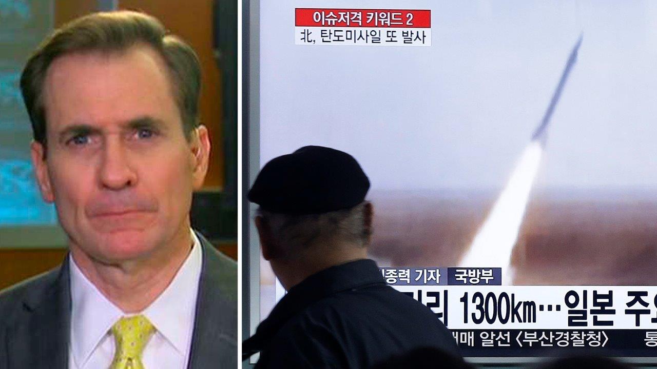 John Kirby calls on North Korea to stop 'reckless behavior'