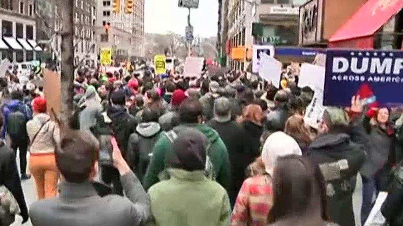 Anti-Trump protests erupt in New York and Arizona