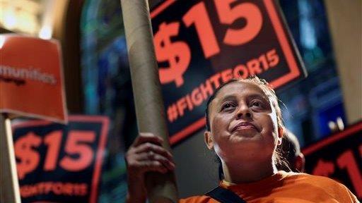 $15 minimum wage gains traction as protesters push pay hikes