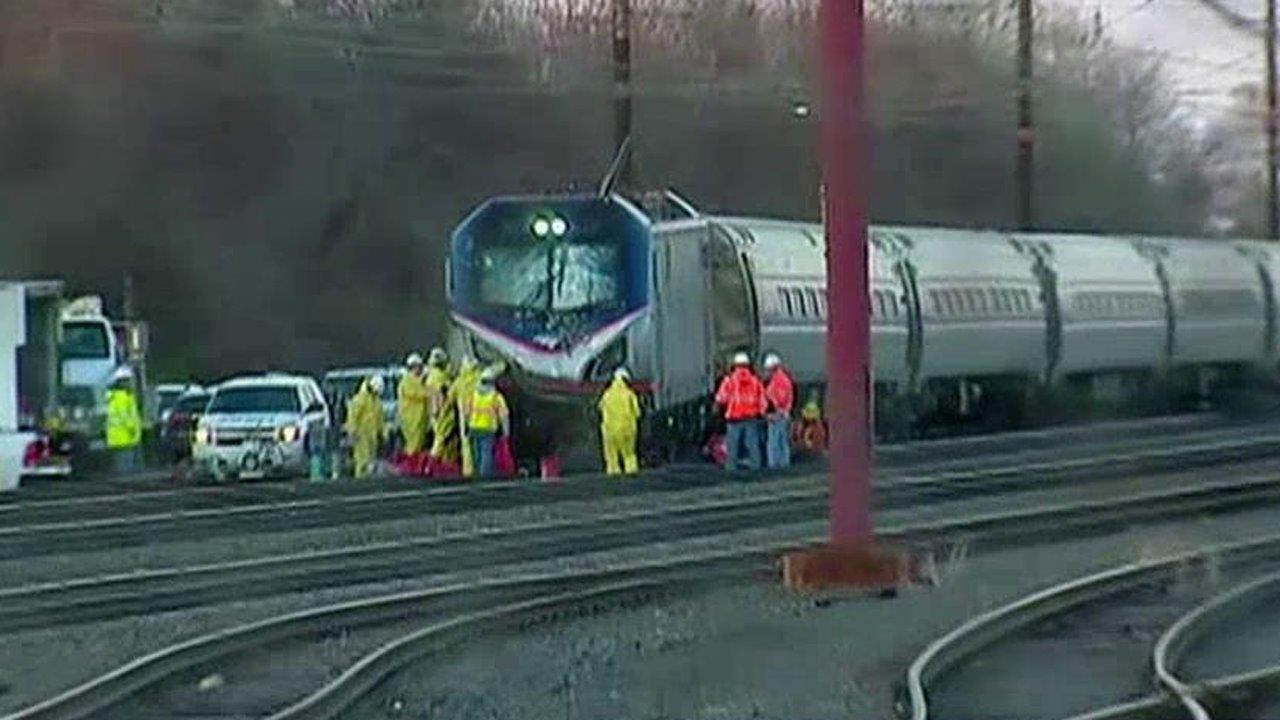 Investigators on scene of Amtrak train derailment 