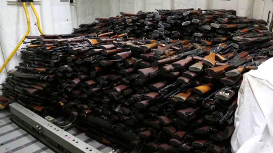 Navy seizes thousands of Iranian weapons hidden on ship