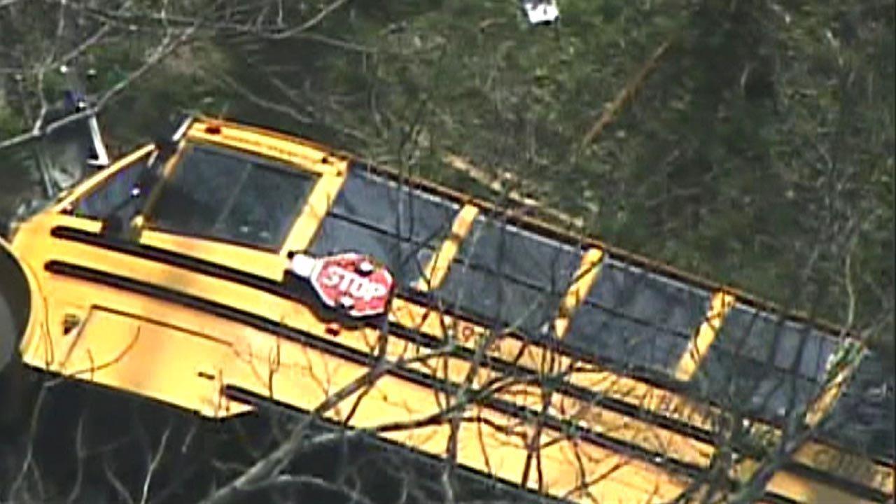 Police: Students injured in school bus crash in Maryland