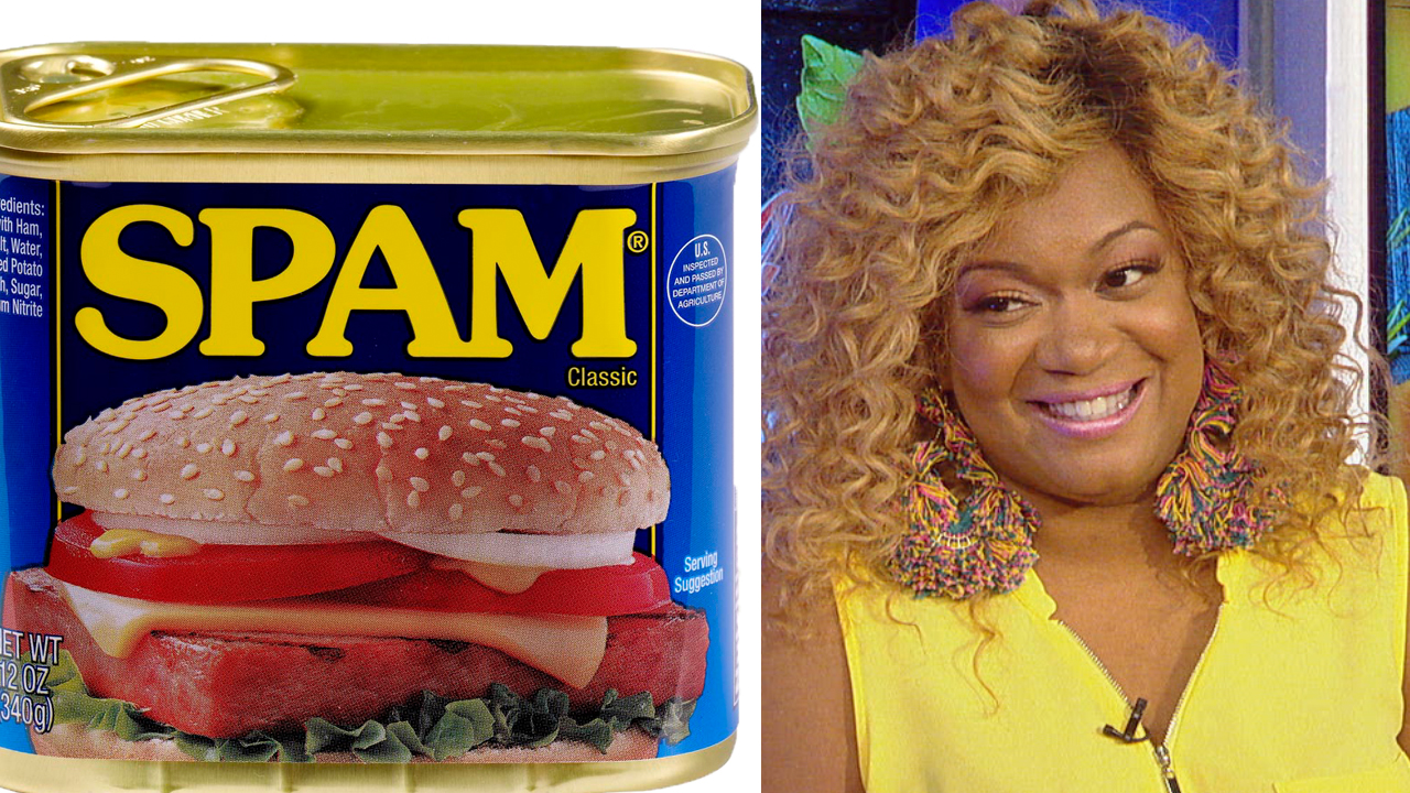 Sunny Anderson salutes the troops with Spam