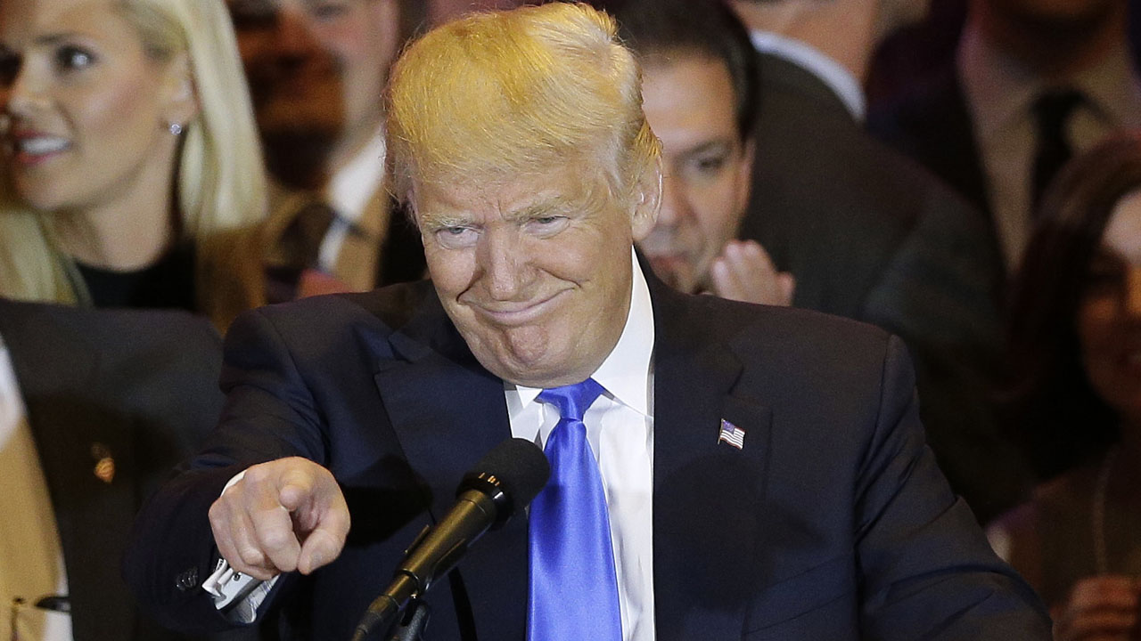 Donald Trump reacts to sweeping five primary states
